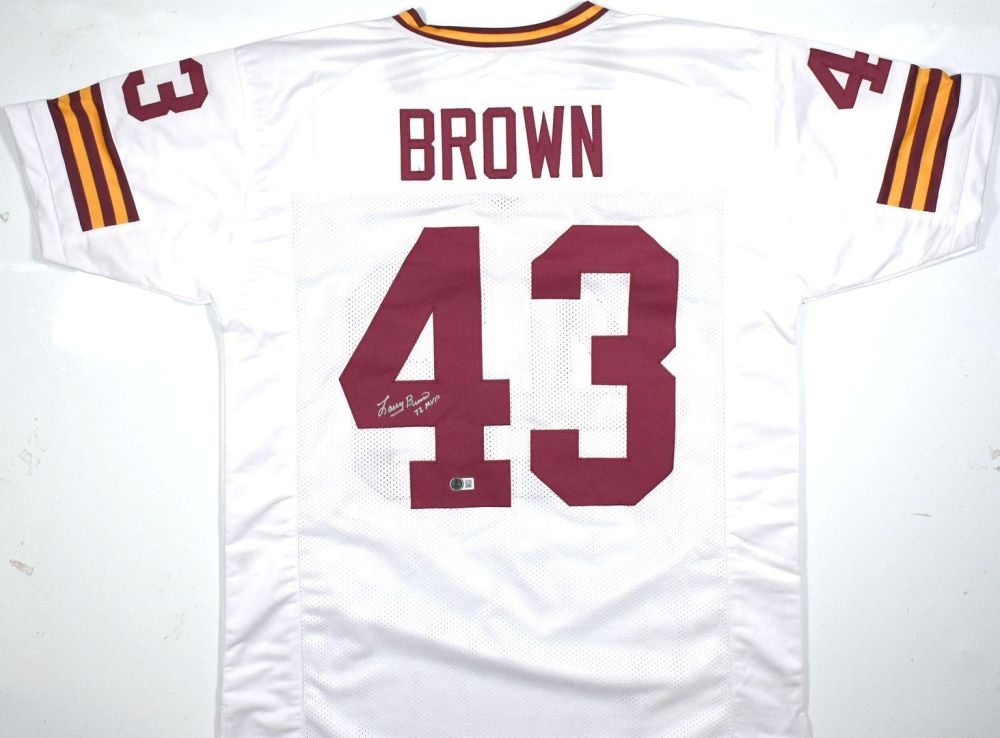 Larry Brown Signed Washington Redskins Jersey Inscribed "72 MVP" (Beckett)