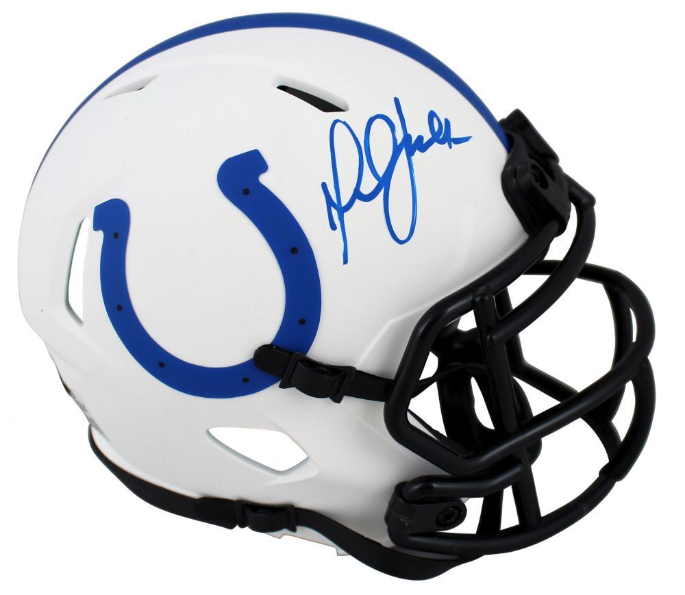 Marshall Faulk Signed Indianapolis Colts Lunar Eclipse Alternate Speed Mini Helmet (Beckett)