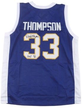 David Thompson Signed Denver Nuggets Jersey Inscribed "HOF 96" (JSA)
