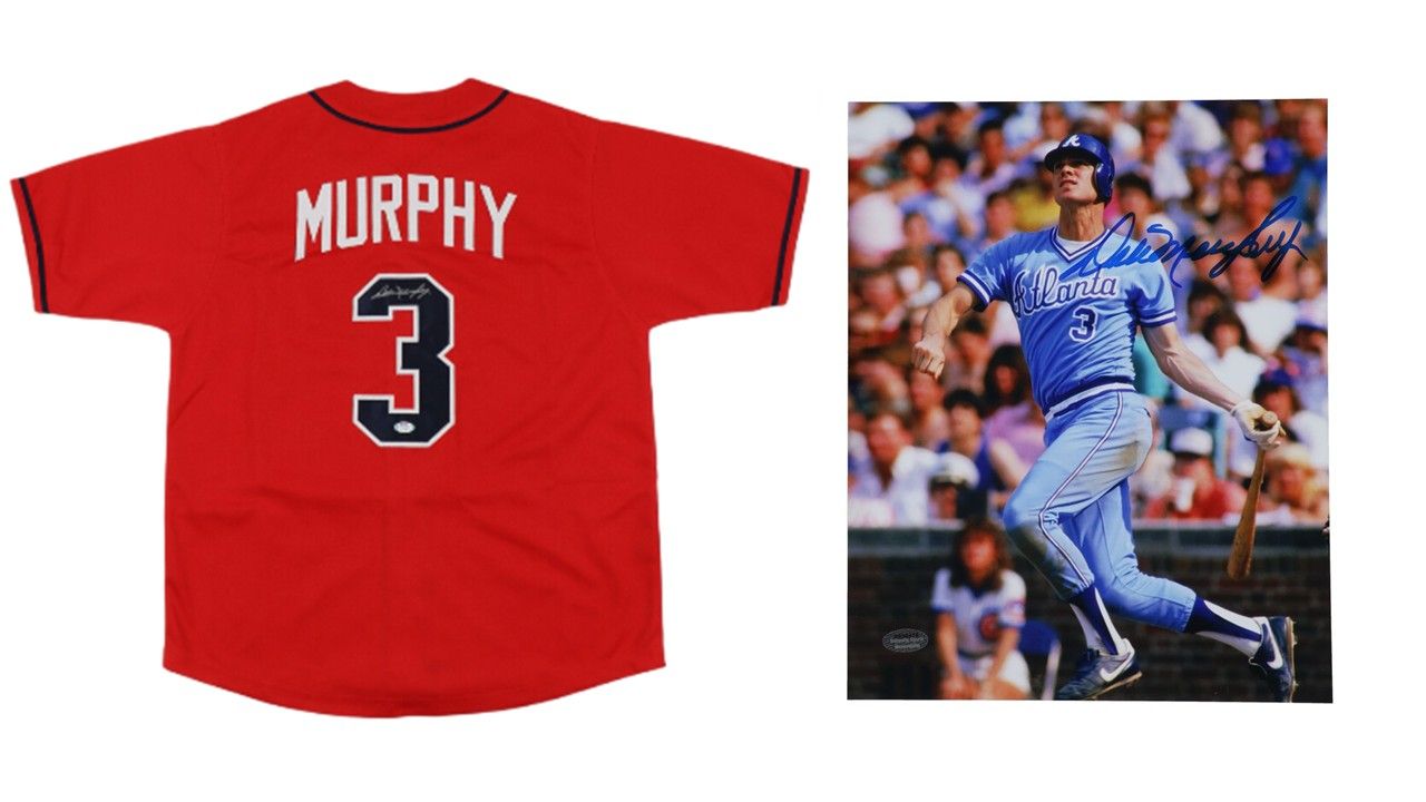 Dale Murphy Signed Atlanta Braves Jersey (PSA) & Dale Murphy Signed Atlanta Braves 8x10 Photo (Schwartz)