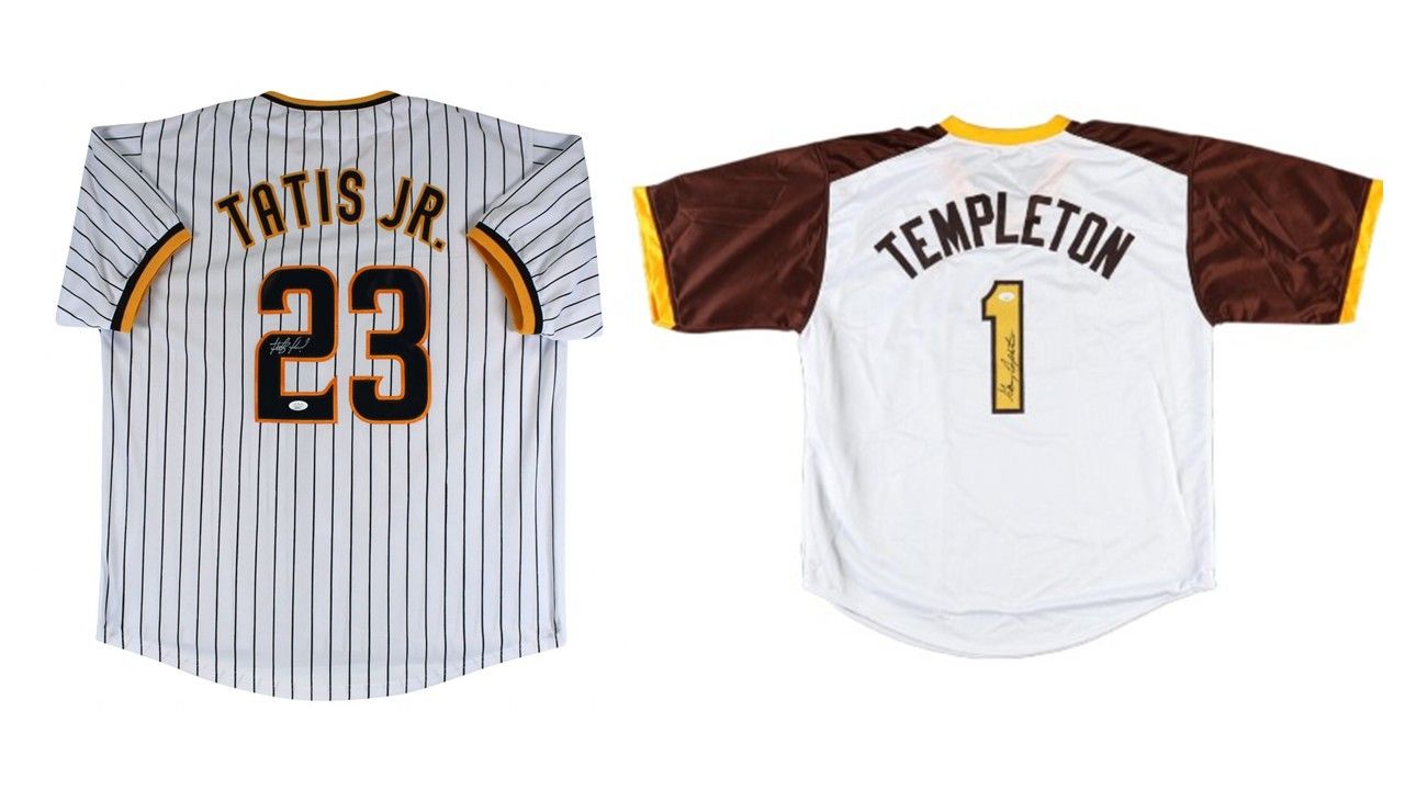Garry Templeton Signed San Diego Padres Jersey (JSA) & Fernando Tatis Jr. Signed San Diego Padres Jersey (JSA)