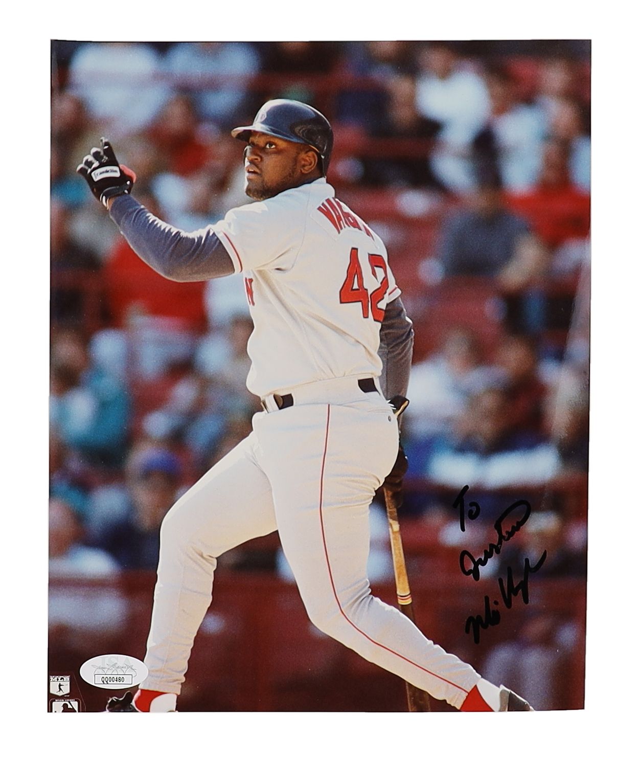 Mo Vaughn Signed Boston Red Sox 8x10 Photo (JSA)