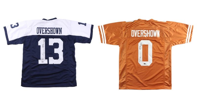 DeMarvion Overshown Signed Texas Longhorns Jersey (TriStar) & DeMarvion Overshown Signed Dallas Cowboys Jersey (TriStar)
