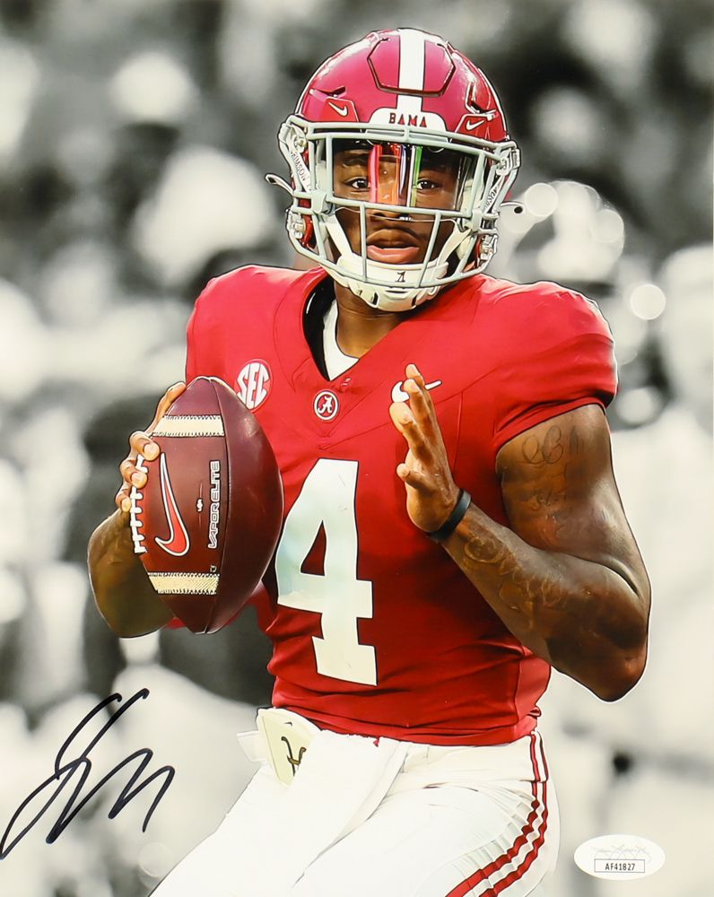 Jalen Milroe Signed Alabama Crimson Tide 8x10 Photo (JSA)