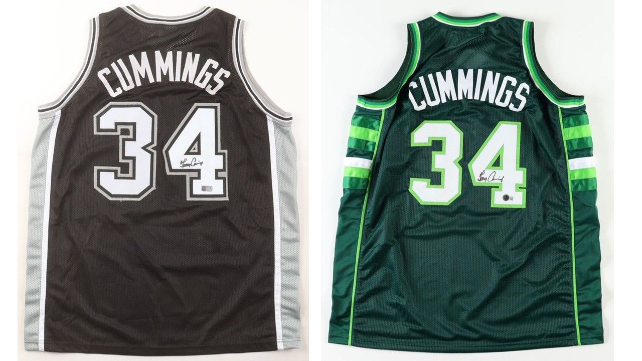 Terry Cummings Signed San Antonio Spurs Jersey (TriStar) & Terry Cummings Signed Milwaukee Bucks Jersey (Beckett)