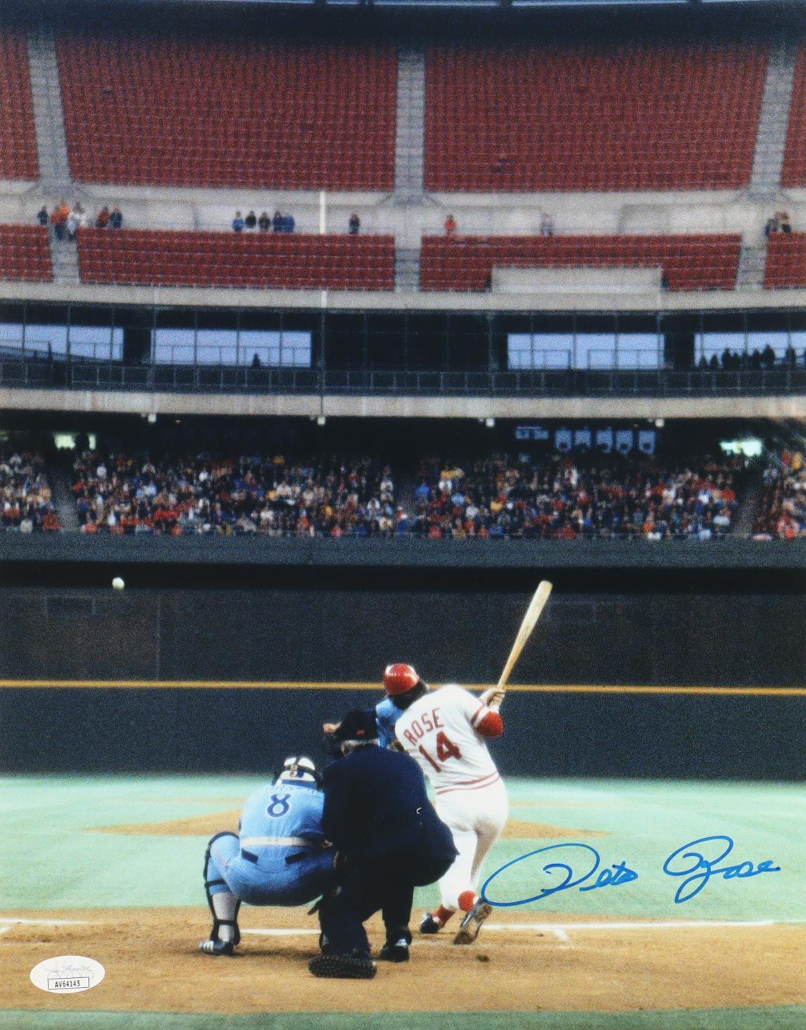 Pete Rose Signed Cincinnati Reds 11x14 Photo (JSA)