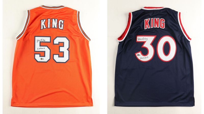 Bernard King Signed Tennessee Vols Jersey Inscribed Bernard King Signed Tennessee Vols Jersey Inscribed "HOF 2013" (Beckett) & Bernard King Signed New York Knicks Jersey Inscribed "HOF 2013" (Beckett)