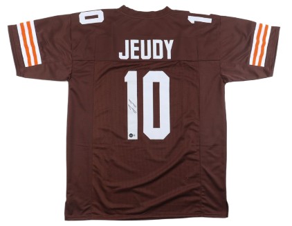 Jerry Jeudy Signed Cleveland Browns Jersey (Beckett) & David Njoku Signed Cleveland Browns Jersey (Beckett)