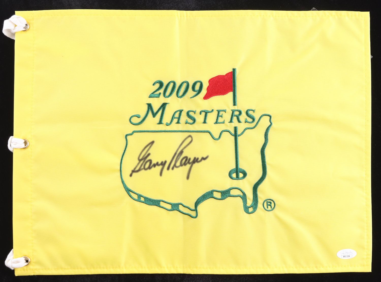 Gary Player Signed 2009 Masters Tournament Golf Pin Flag (JSA)
