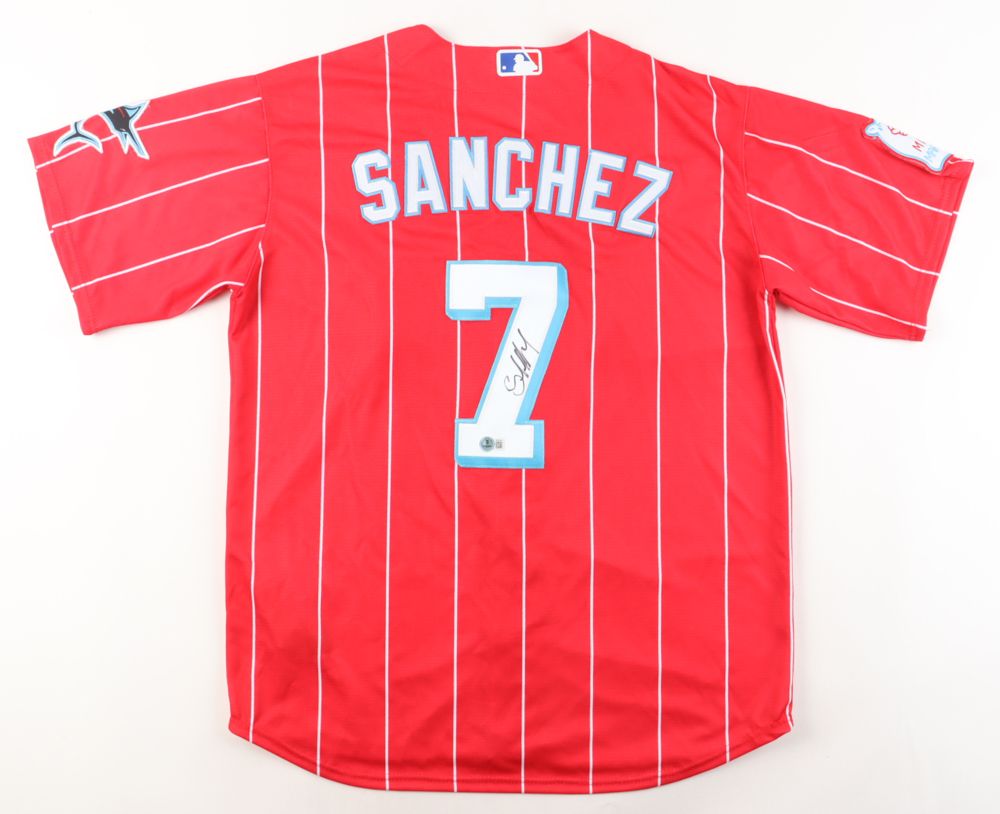 Jesus Sanchez Signed Miami Marlins Jersey (Beckett)