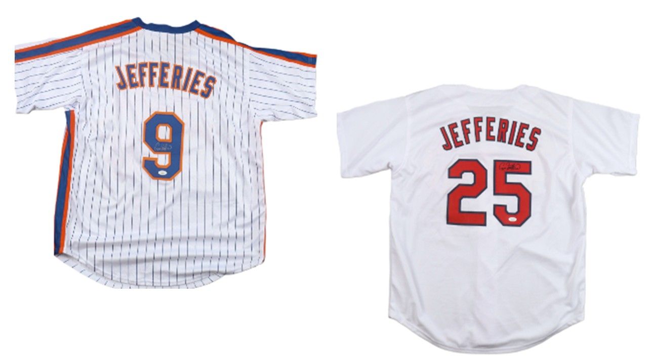 Gregg Jefferies Signed New York Mets Jersey (JSA) & Gregg Jefferies Signed St Louis Cardinals Jersey (JSA)