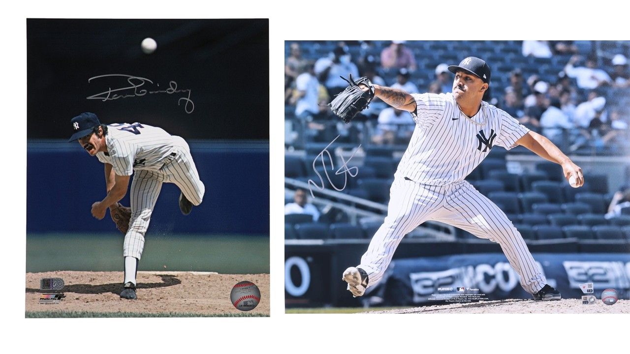 Ron Guidry Signed New York Yankees 8x10 Photo (AIV) & Nestor Cortes Signed New York Yankees 16x20 Photo (MLB & Fanatics)