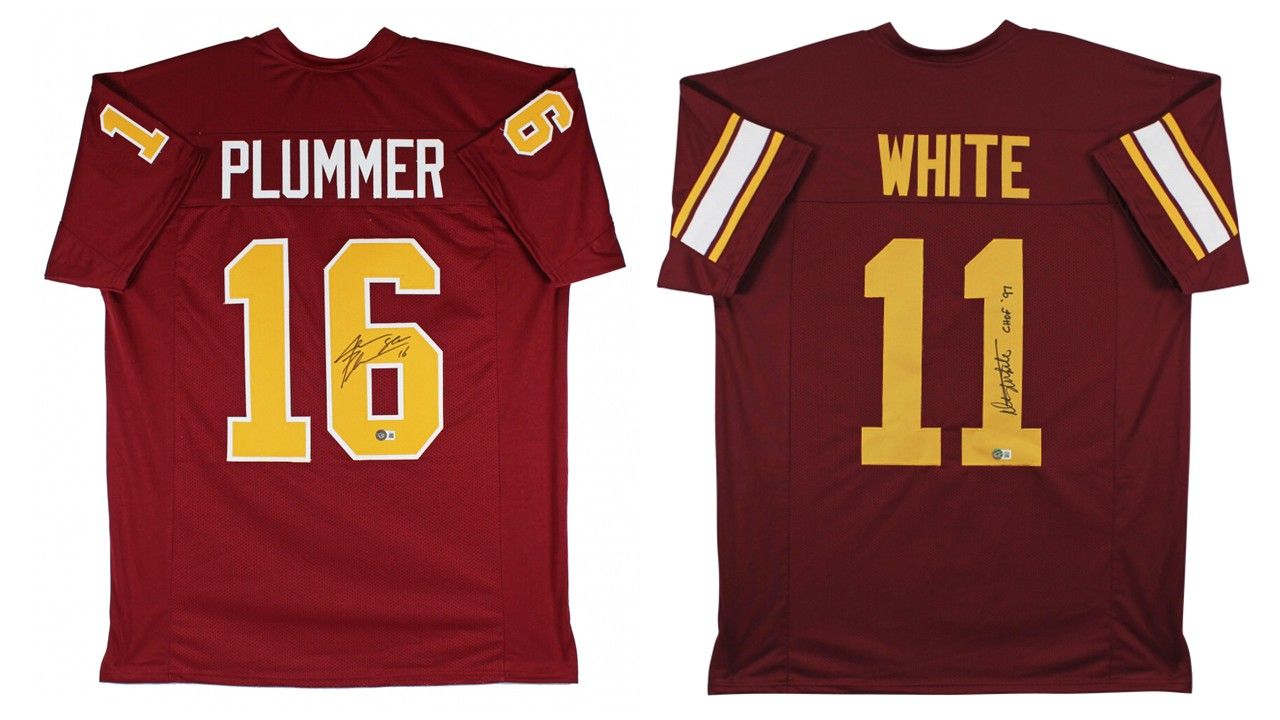 Jake "The Snake" Plummer Arizona State Sun Devils Signed Jersey (Beckett) & Danny White Signed Jersey Inscribed "CHOF '97" (Beckett)