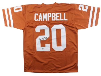 Earl Campbell Signed Texas Longhorns Jersey Inscribed 