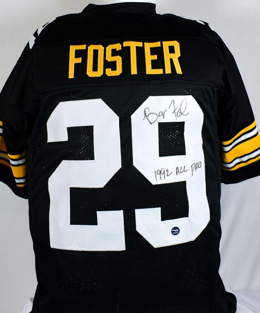 Barry Foster Signed Pittsburgh Steelers Jersey Inscribed