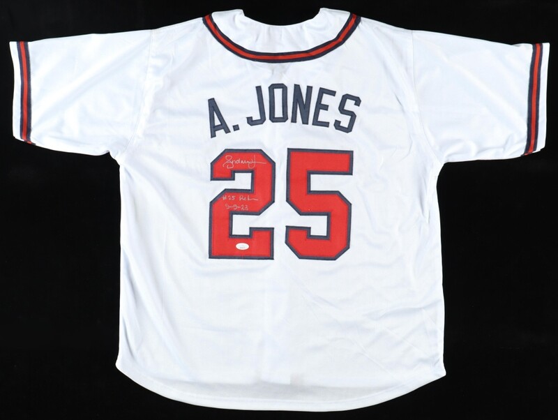 Andruw Jones Signed Atlanta Braves Jersey Inscribed Andruw Jones Signed Atlanta Braves Jersey Inscribed "5-9-23" (JSA)