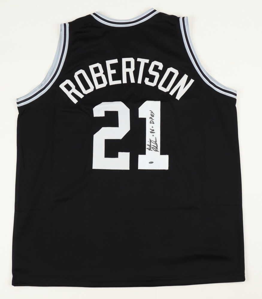 Alvin Robertson Signed San Antonio Spurs Jersey Inscribed "86 DPOY" (OK Authentics), & Alvin Robertson Milwaukee Bucks Signed Jersey (TriStar)