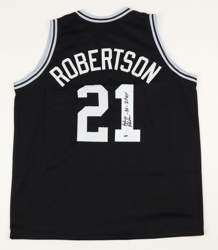 Alvin Robertson Signed San Antonio Spurs Jersey Inscribed Alvin Robertson Signed San Antonio Spurs Jersey Inscribed "86 DPOY" (OK Authentics), & Alvin Robertson Milwaukee Bucks Signed Jersey (TriStar)