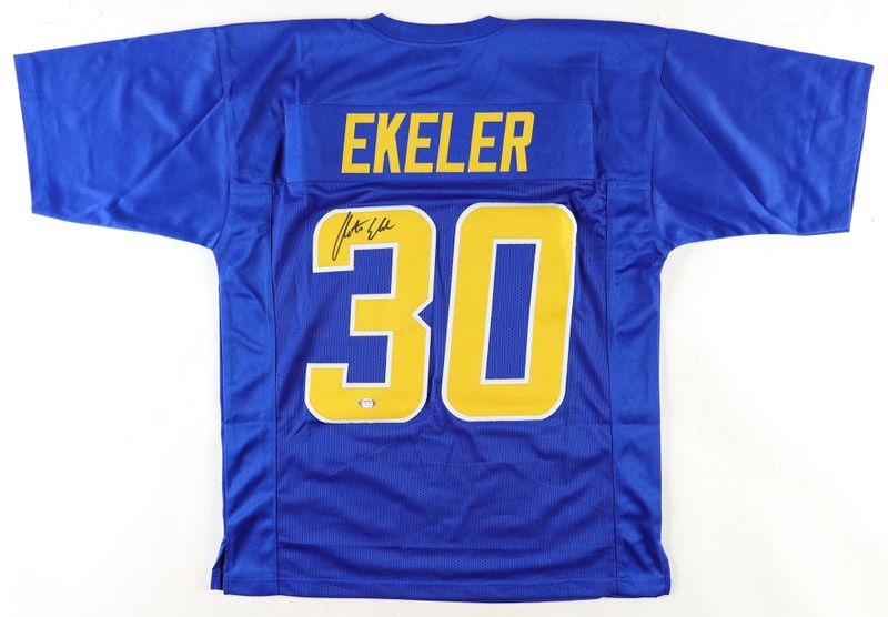 Austin Ekeler Signed San Diego Chargers Jersey (PSA) Austin Ekeler Signed San Diego Chargers Jersey (PSA)