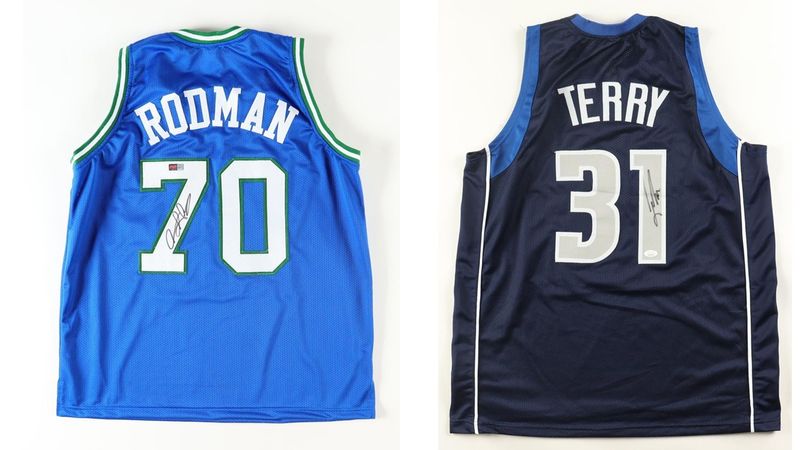 Dennis Rodman Signed Dallas Mavericks Jersey (PIA) & Jason Terry Signed Dallas Mavericks Jersey (JSA) Dennis Rodman Signed Dallas Mavericks Jersey (PIA) & Jason Terry Signed Dallas Mavericks Jersey (JSA)