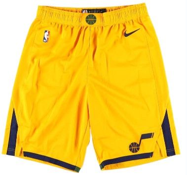 2019-2020 Utah Jazz Team-Issued Nike Shorts (Fanatics) - Yellow 2019-2020 Utah Jazz Team-Issued Nike Shorts (Fanatics) - Yellow