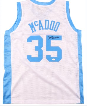 Bob McAdoo Signed North Carolina Tar Heels Jersey (JSA) & Sam Perkins Signed North Carolina Tar Heels Jersey (Beckett)