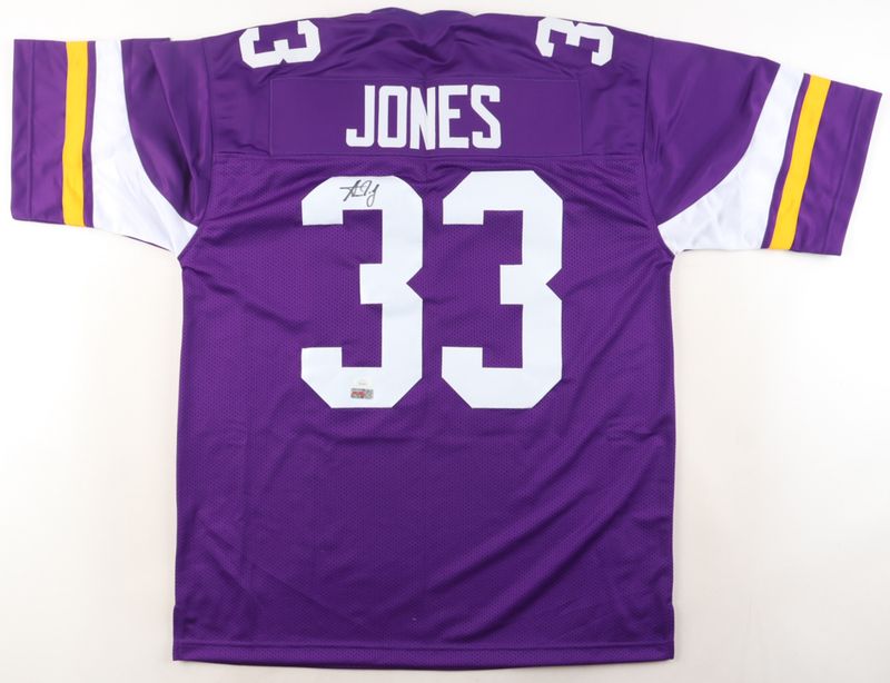 Aaron Jones Signed Minnesota Vikings Jersey (JSA & PIA) Aaron Jones Signed Minnesota Vikings Jersey (JSA & PIA)