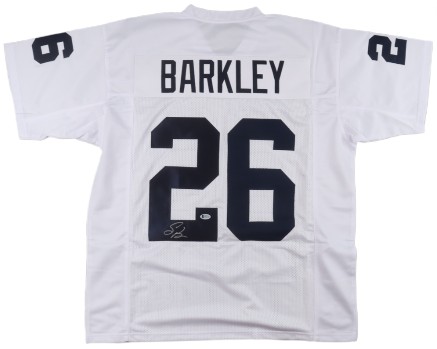 Saquon Barkley Signed Penn State Nittany Lions Jersey (Beckett) & Blair Thomas Signed Penn State Nittany Lions Jersey (JSA)