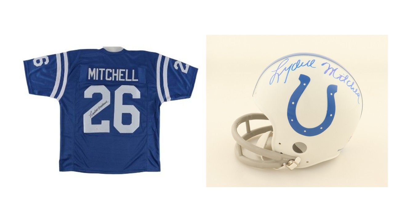 Lydell Mitchell Signed Baltimore Colts Throwback Alternate Speed Mini Helmet (PSA) & Lydell Mitchell Signed Baltimore Colts Jersey (JSA)