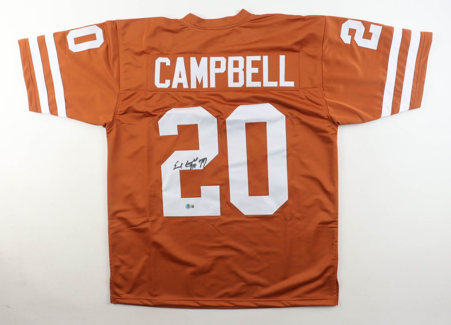Earl Campbell Signed Texas Longhorns Jersey Inscribed "HT 77" (Beckett)