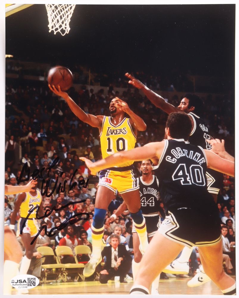 Norm Nixon Signed Los Angeles Lakers 8x10 Photo (JSA)