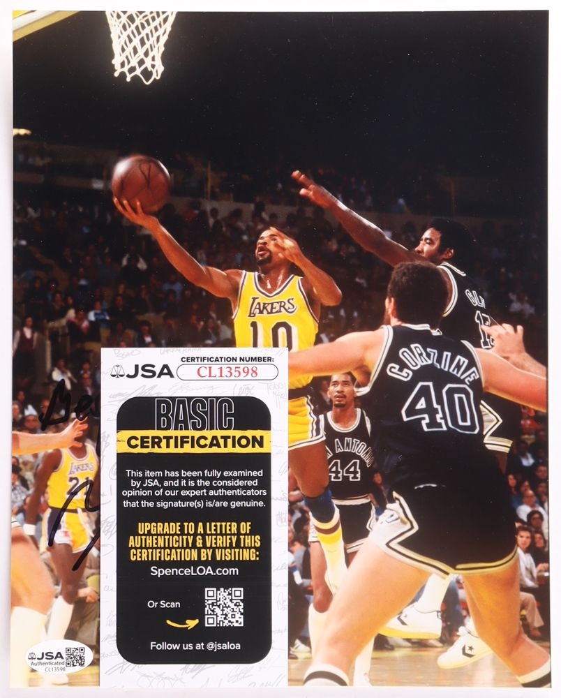 Norm Nixon Signed Los Angeles Lakers 8x10 Photo (JSA)