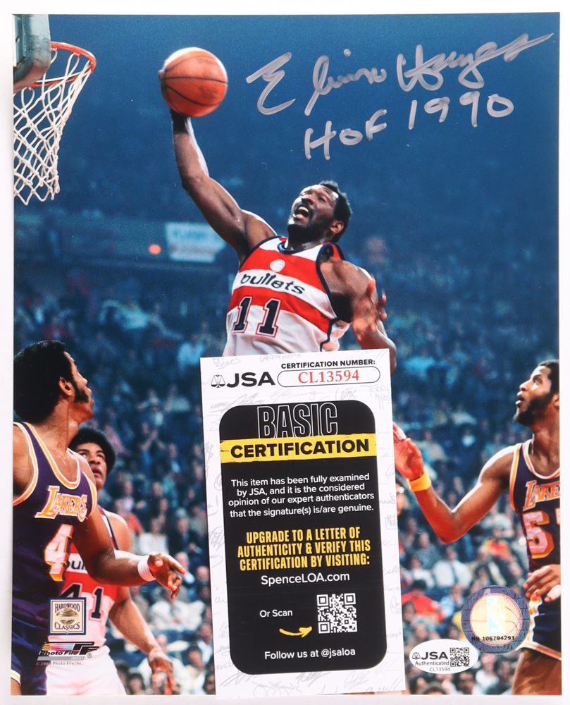 Elvin Hayes Signed Washington Bullets 8x10 Photo Inscribed