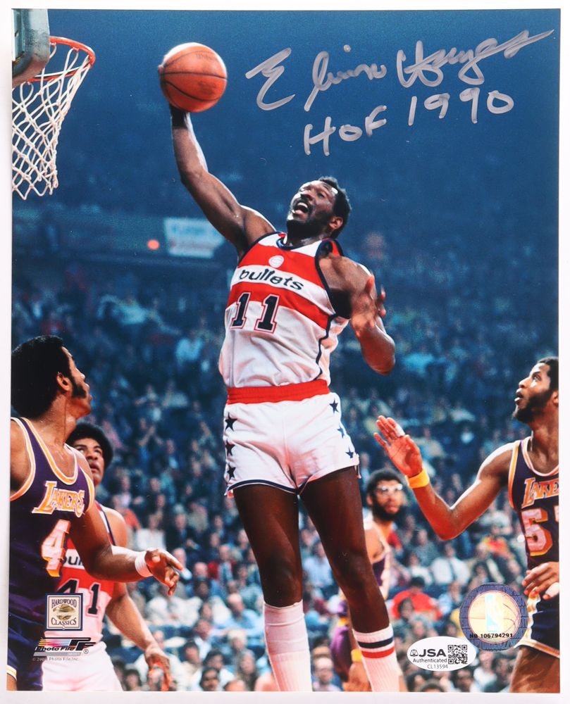Elvin Hayes Signed Washington Bullets 8x10 Photo Inscribed "HOF 1990" (JSA)