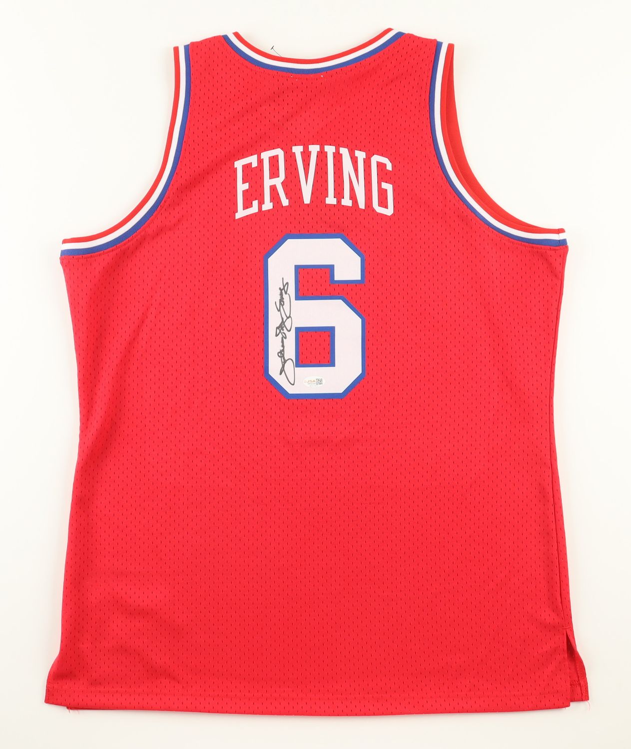Julius "Dr. J" Erving Signed Philapedlphia 76ers Mitchell & Ness Authentic Jersey (JSA)