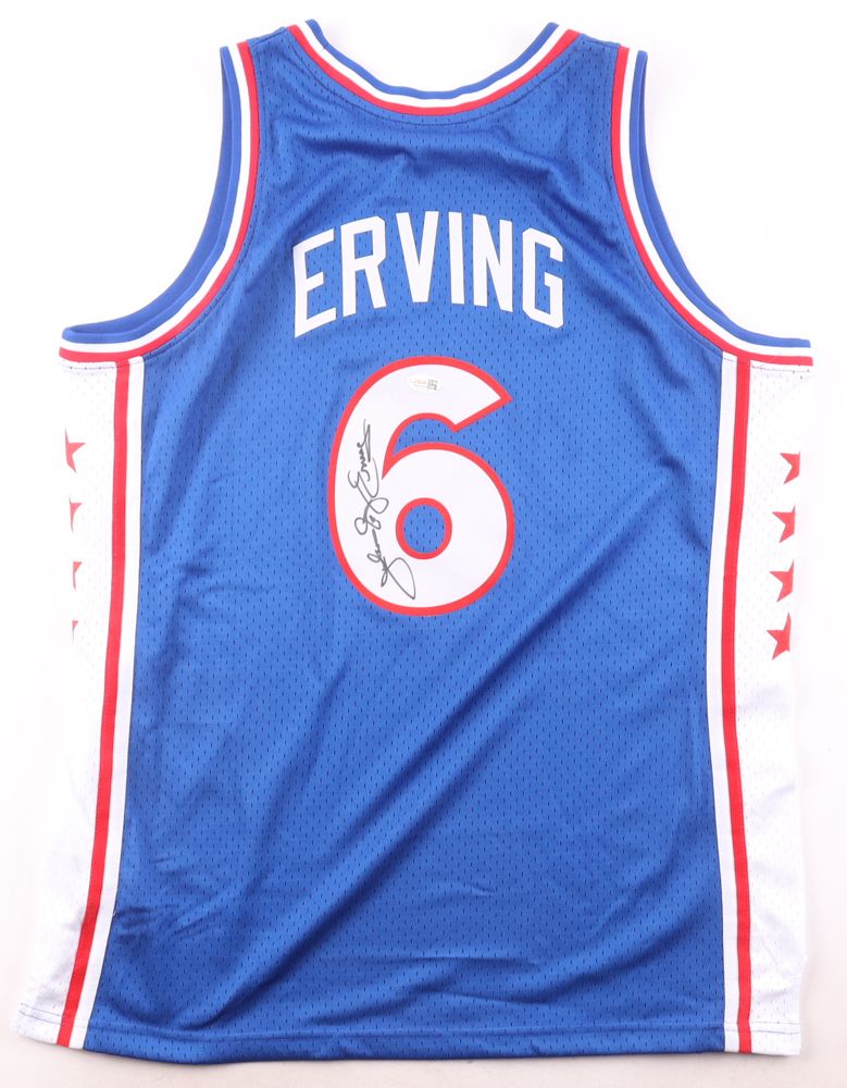Julius "Dr. J" Erving Signed Philadelphia 76ers Mitchell & Ness Authentic Jersey (JSA)