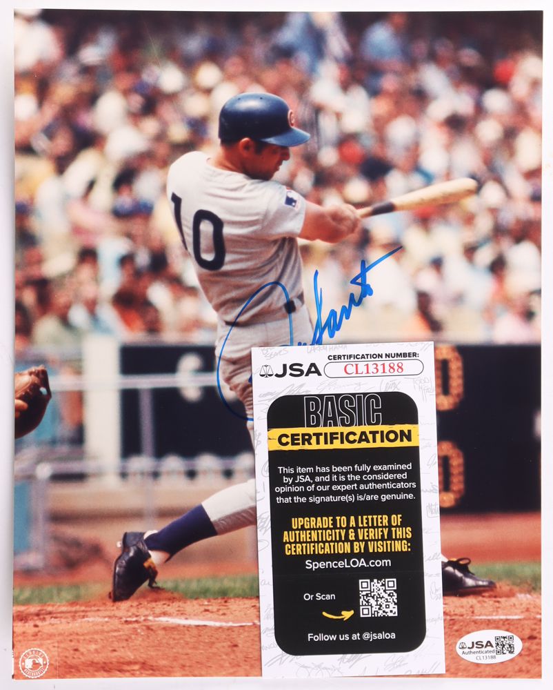 Ron Santo Signed Chicago Cubs 8x10 Photo (JSA)