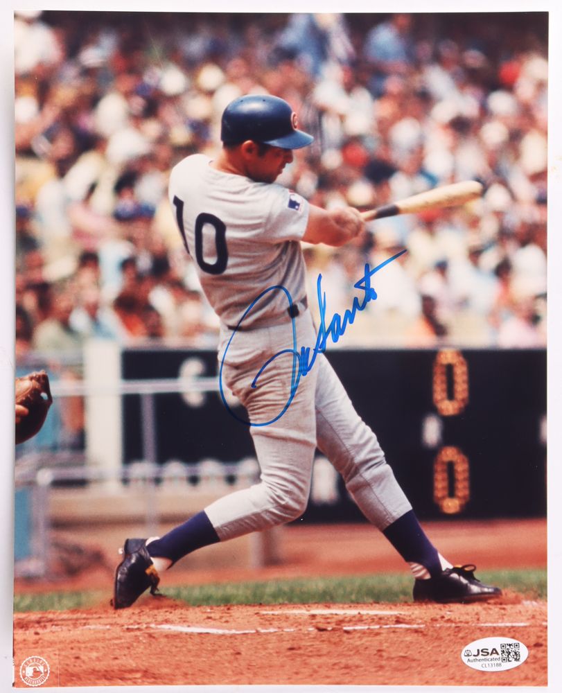 Ron Santo Signed Chicago Cubs 8x10 Photo (JSA)