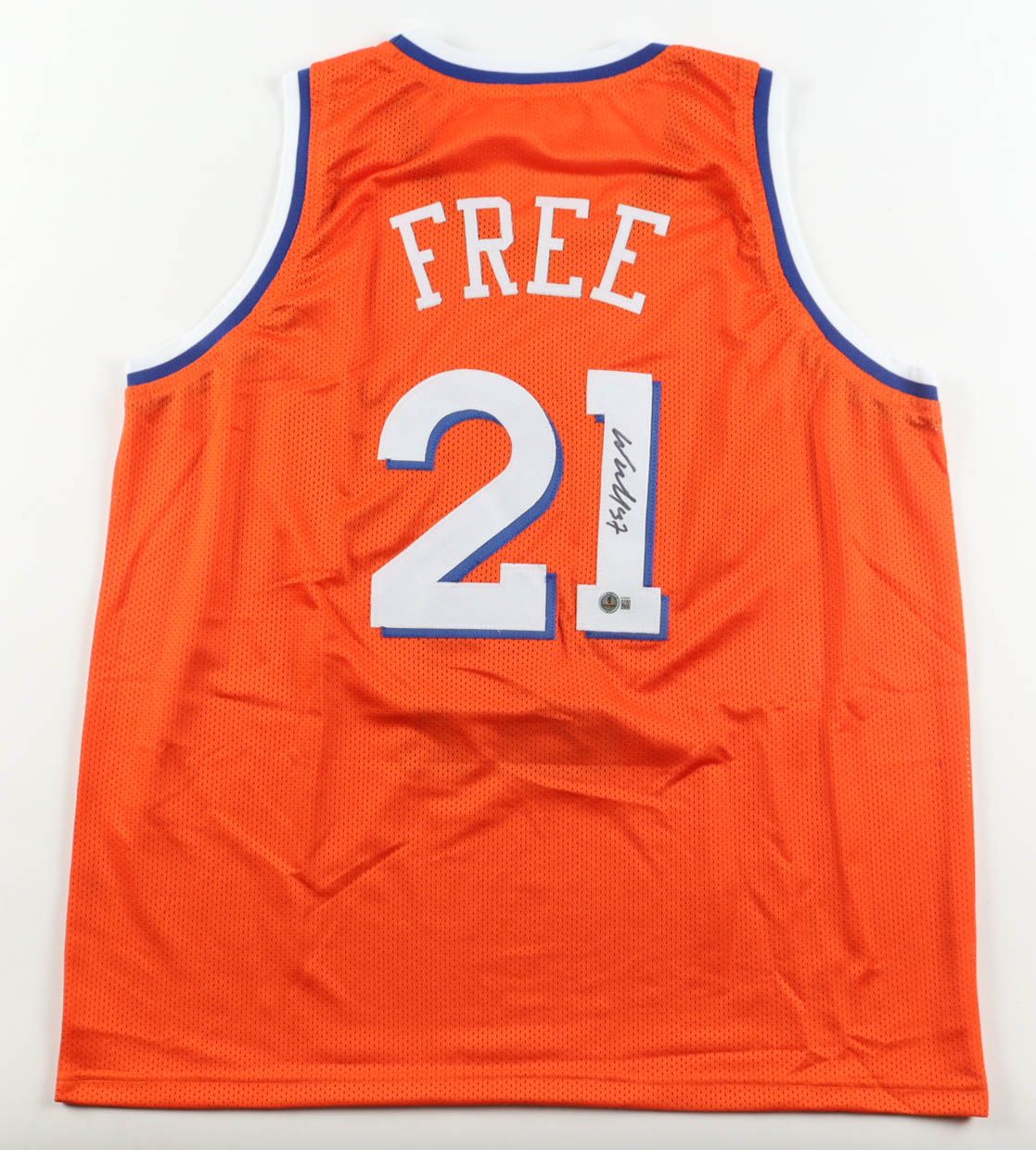 World B. Free Signed Cleveland Cavaliers Jersey (Beckett)