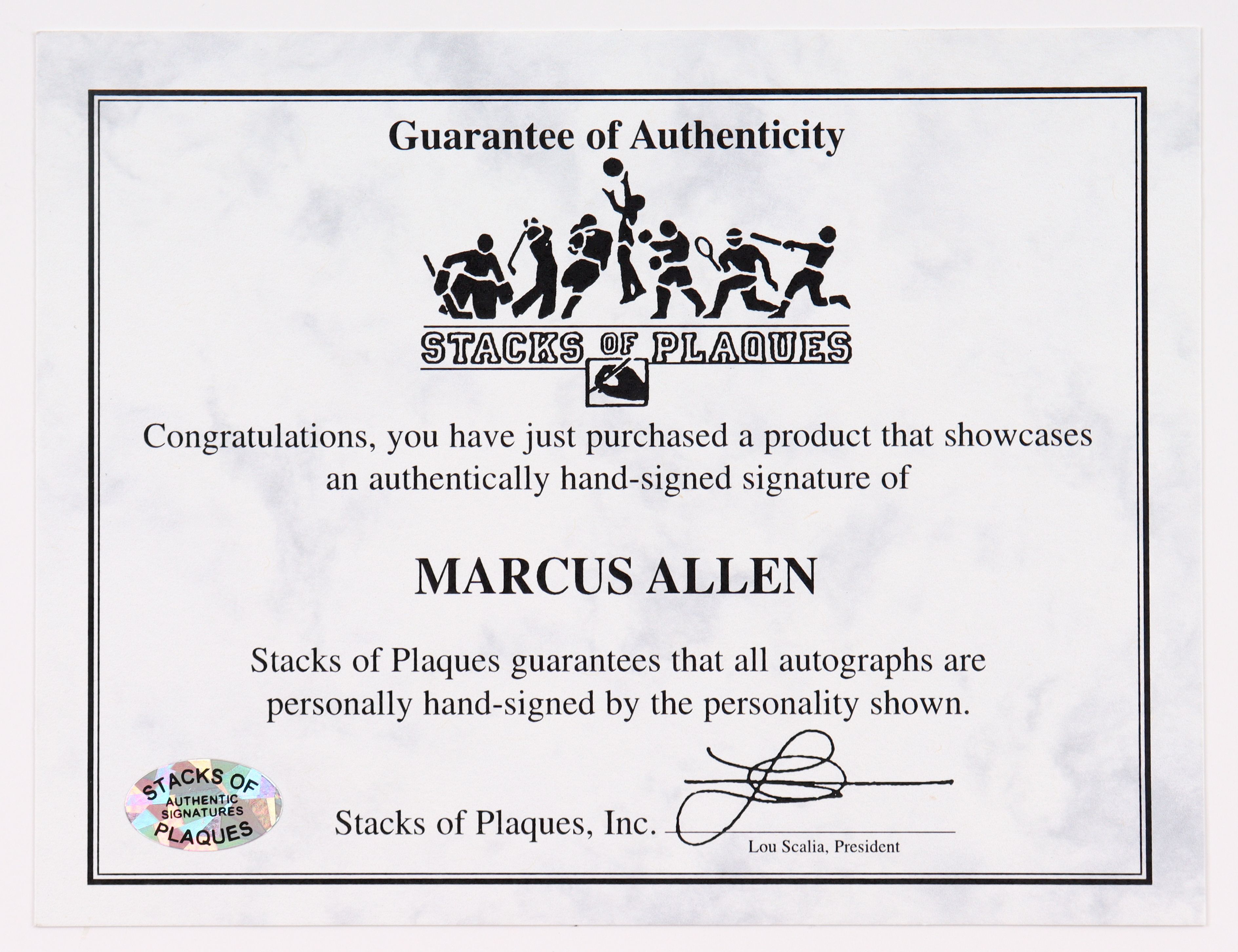 Marcus Allen Signed USC Trojans Custom Framed Photo Display Inscribed