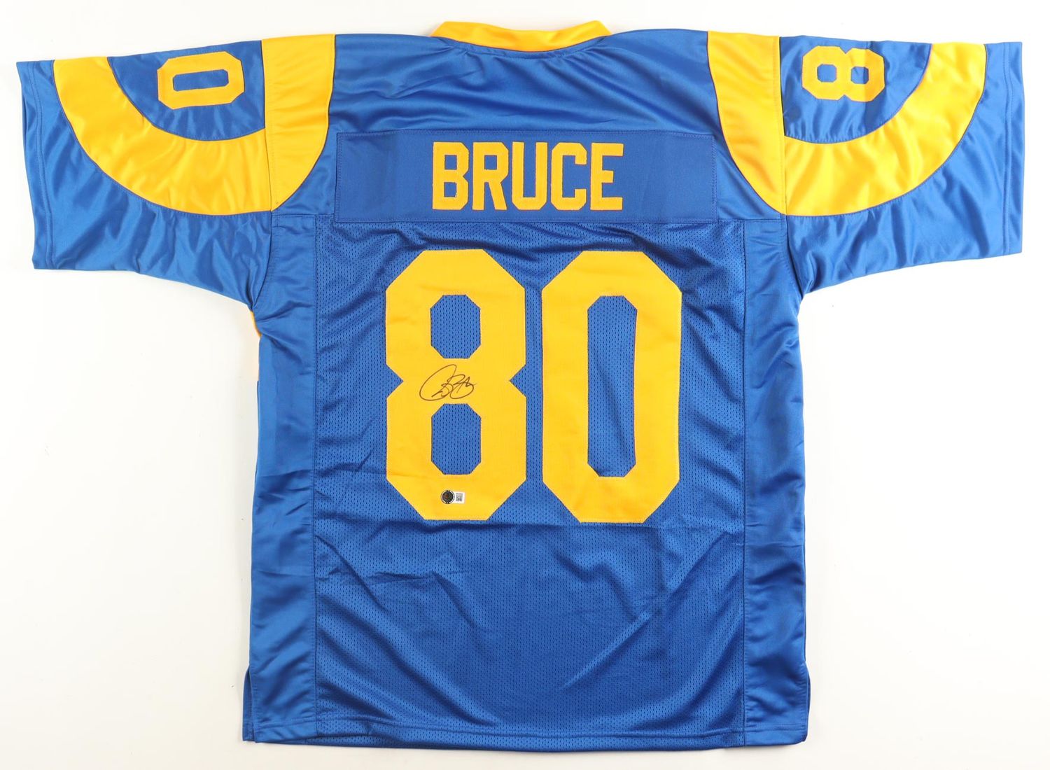 Isaac Bruce Signed St Louis Rams Jersey (Beckett)
