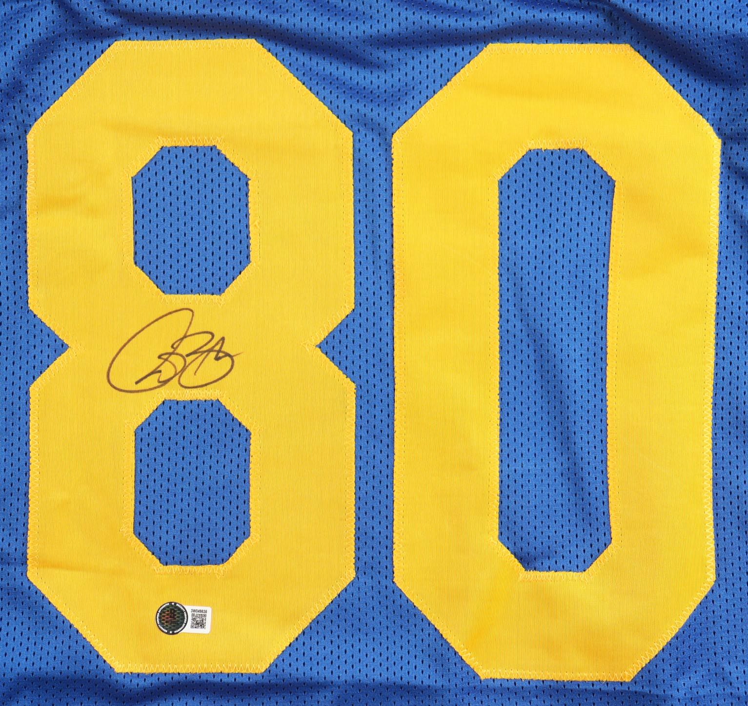 Isaac Bruce Signed St Louis Rams Jersey (Beckett)