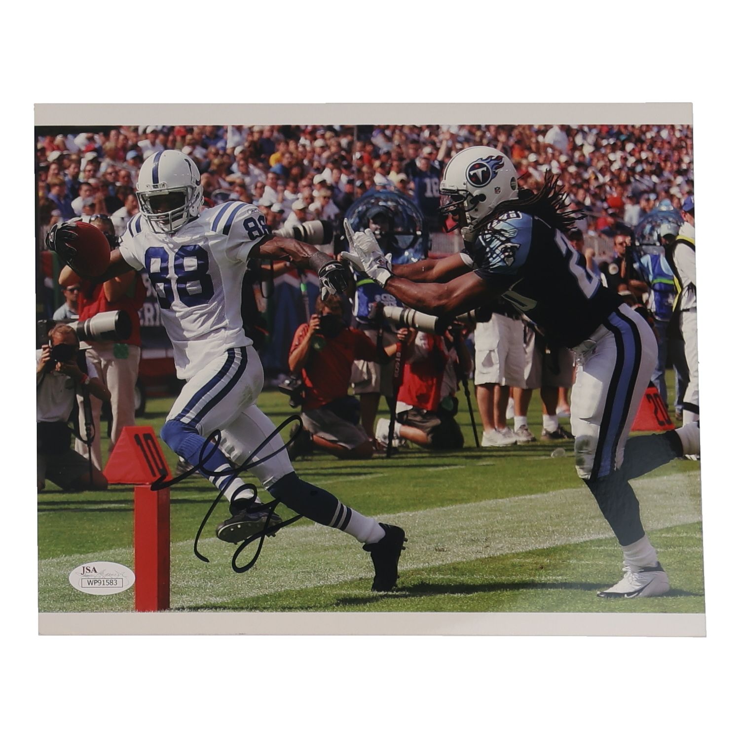 Marvin Harrison Signed Indianapolis Colts 8x10 Photo (JSA)