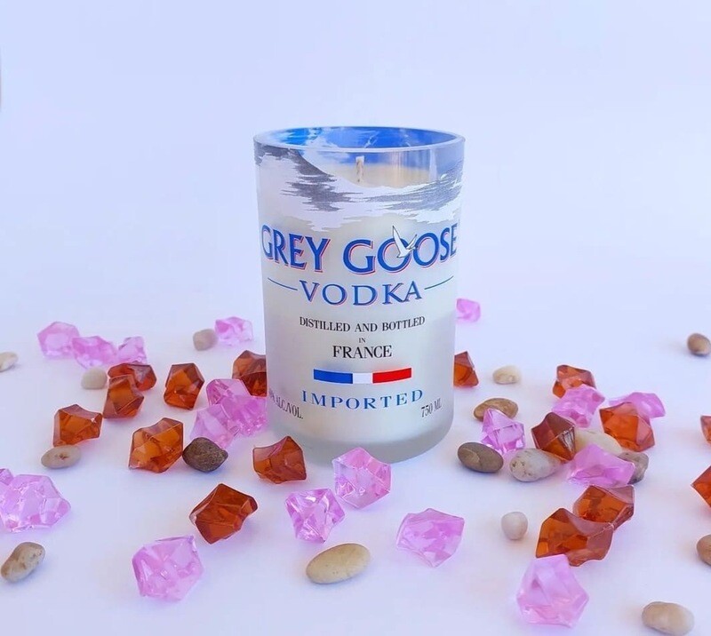 Grey goose bottle candle