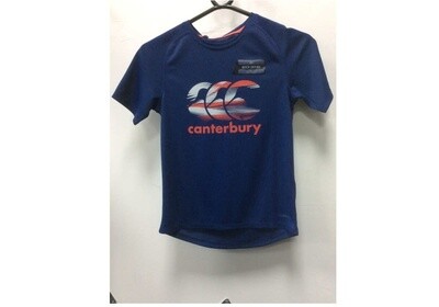 Canterbury E747486 Vapodri Poly Logo Tee Patriot Blue 8 Years