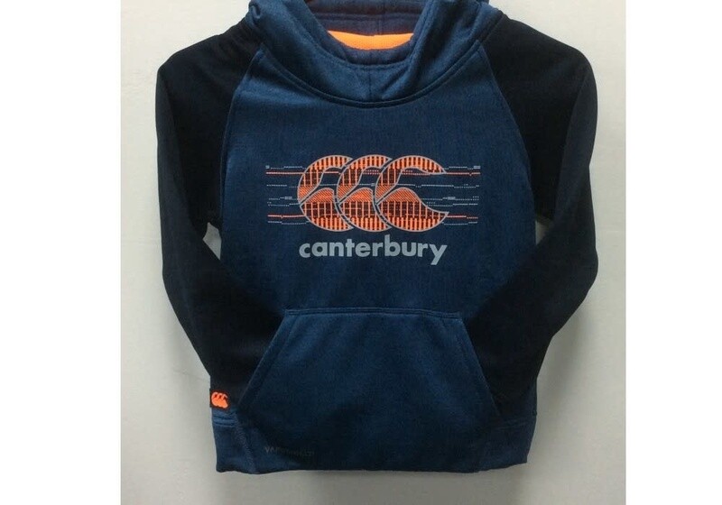 E753773 Canterbury Vaposhield Fleece OH Hoddy Denim Marl/Total Eclipse Age 6