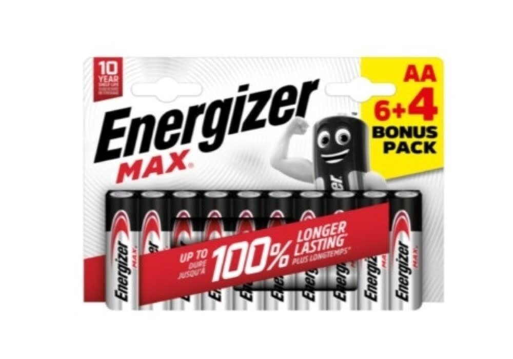 Energizer MAX AA 6+4 Free Pack Batteries