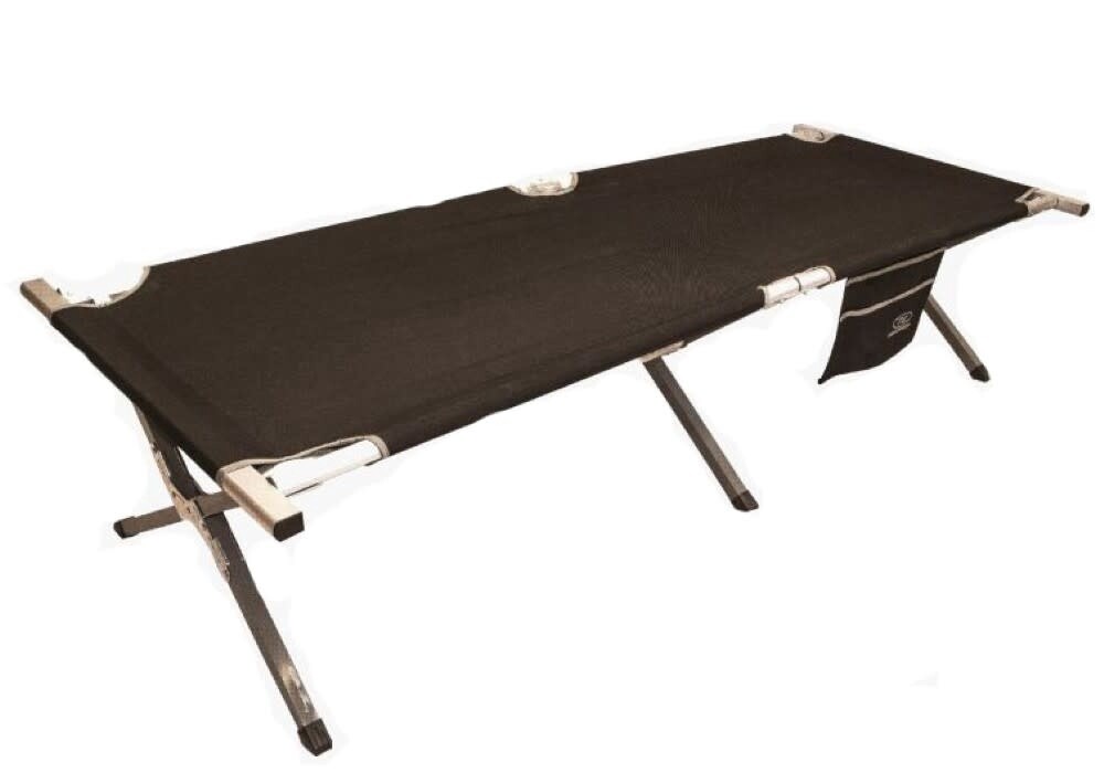 Highlander Aluminium Camp Bed with Side Pocket