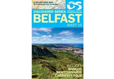 OS Discoverer Series Map Belfast 1:50 000 Sheet 15