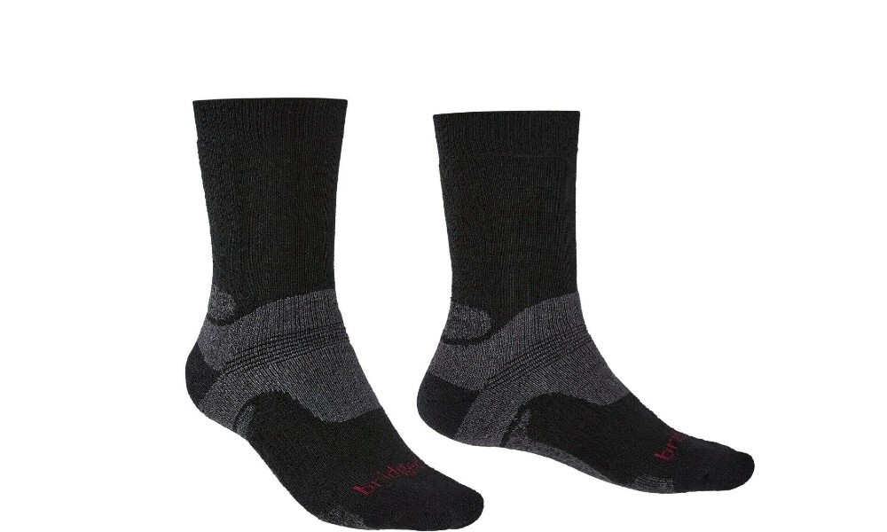 Bridgedale Mens Wool Fusion Trekker Socks 2pk Black XL 12+